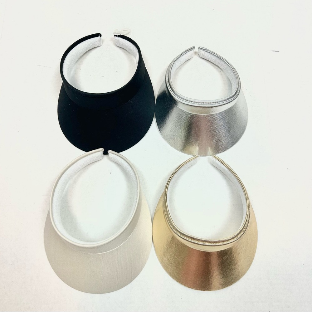 Target Set of Four Visors in Black, Silver, Cream, and Gold